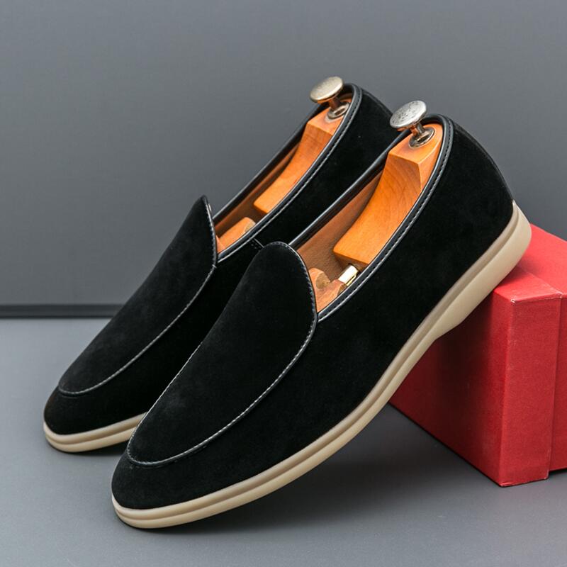 Men Formal Wear Shoes - แฟชั่นผู้ชายแบรนด์หรู Loafer รองเท้าฤดูใบไม้ผลิสไตล์อังกฤษ Suede ผู้ชายรองเท้าสบายๆ Breathable
