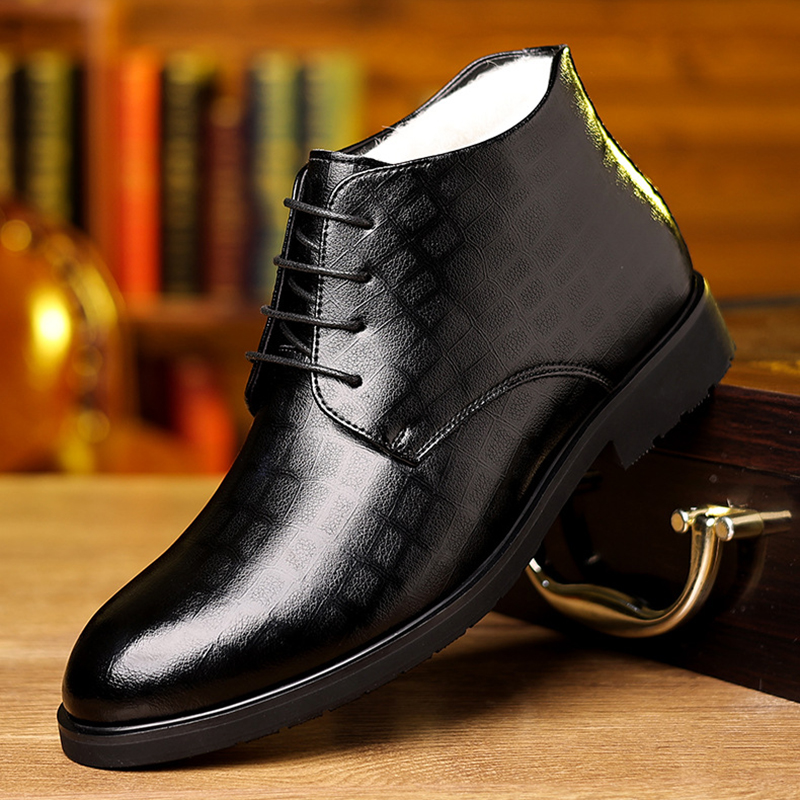 Men Formal Wear Top - ผู้ชายสไตล์อังกฤษ 2025 ฤดูหนาวธุรกิจสวมใส่อย่างเป็นทางการ Plus Velvet High-top