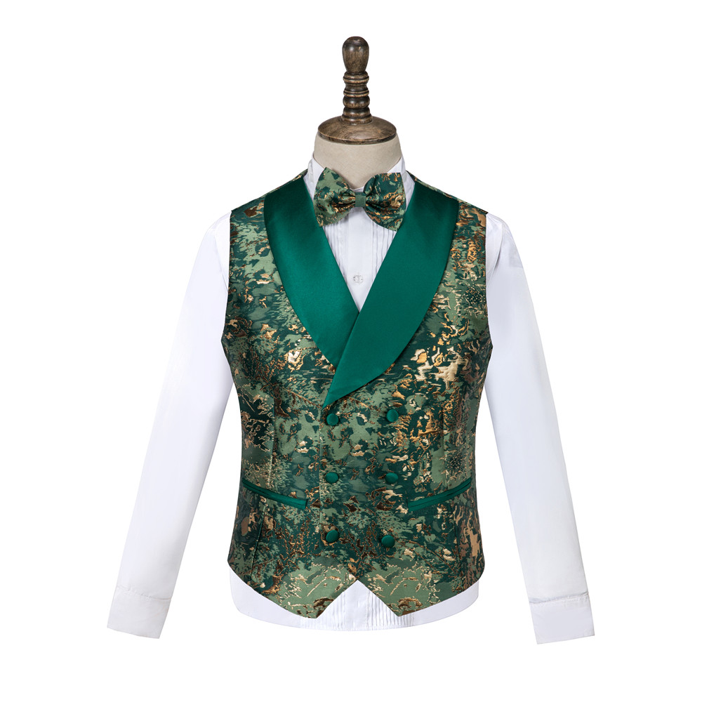 Men Formal Wear Fashion - เสื้อกั๊กผู้ชายลายพรางดีไซน์ใหม่ปี 2026 ยี่ห้อ Gwenhwyfar คุณภาพสูง สีเขียวเข้ม