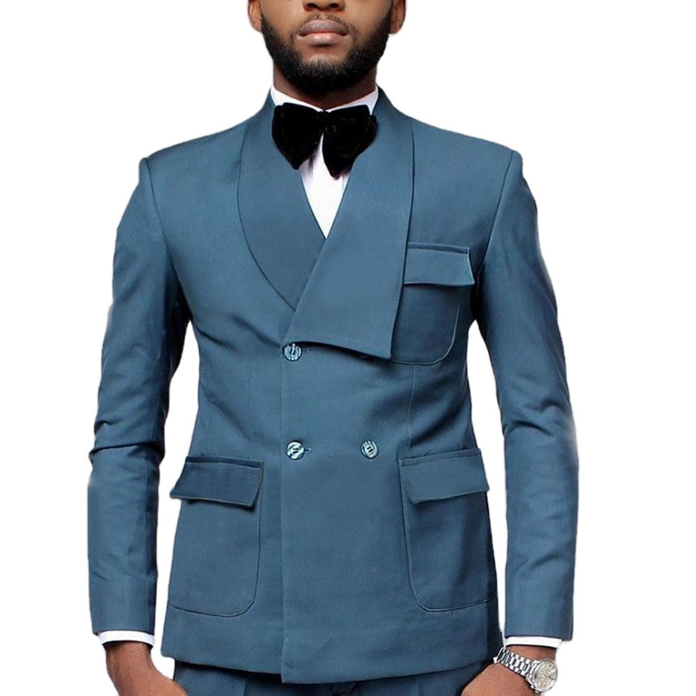 การออกแบบล่าสุด Double Breaste - Men Formal Wear Jacket บทวิจารณ์และราคา