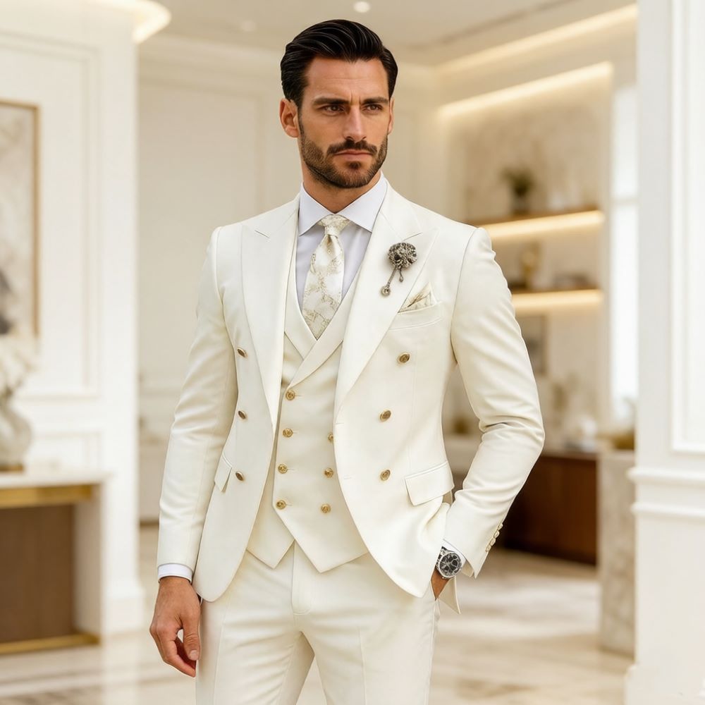 ชุดสูทแต่งงานสีงาช้างสำหรับผู้ - Men Formal Wear For Wedding บทวิจารณ์และราคา