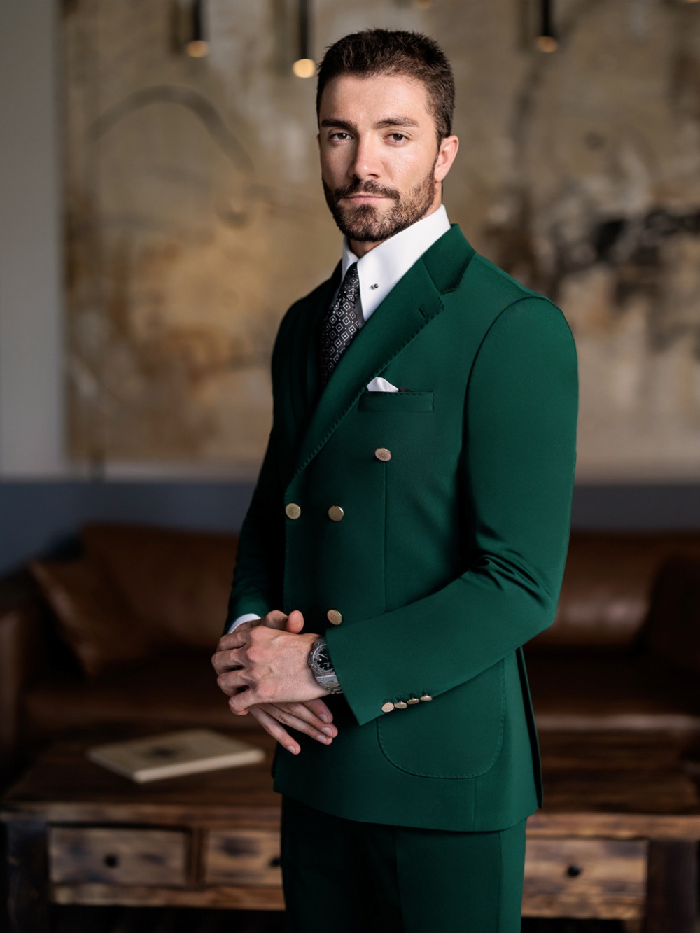 ชุดสูทผู้ชายสีเขียวทรงเข้ารูป  - Men Formal Wear Jacket บทวิจารณ์และราคา