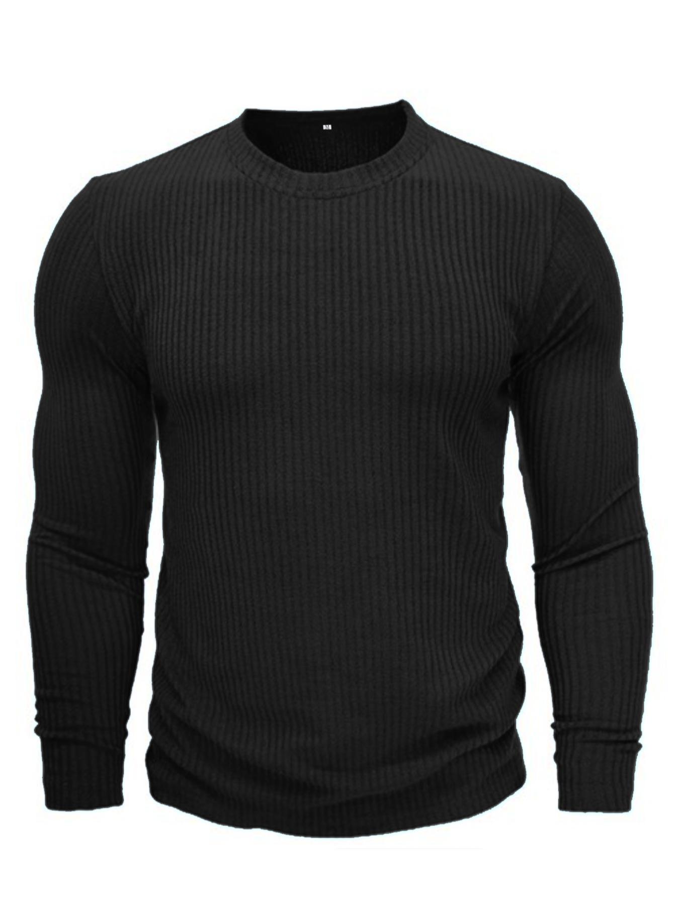 เสื้อยืดแขนยาวคอกลมผู้ชาย ผ้าถ - Men Formal Wear Top บทวิจารณ์และราคา