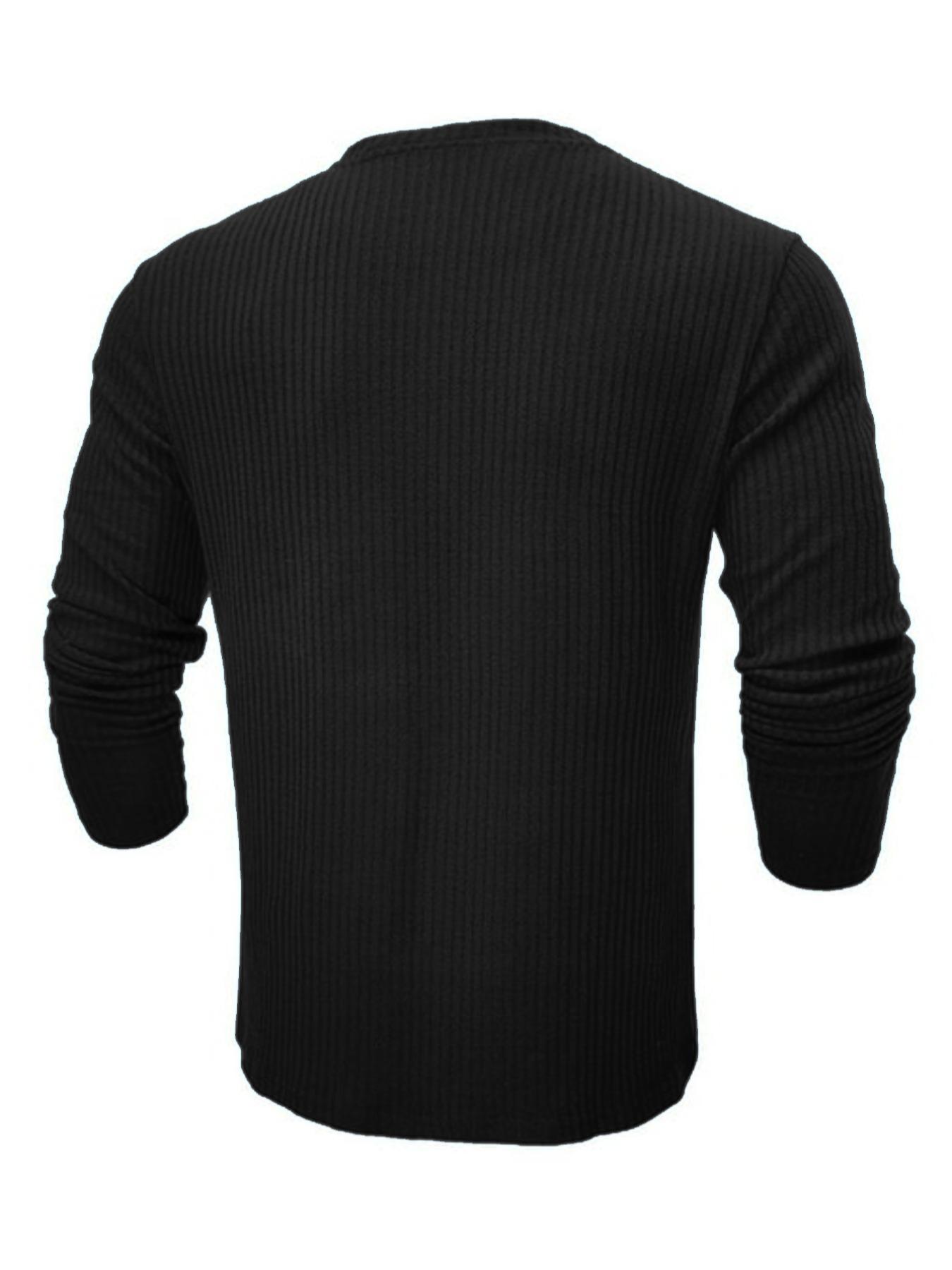 เสื้อยืดแขนยาวคอกลมผู้ชาย ผ้าถ - Men Formal Wear Top บทวิจารณ์และราคา