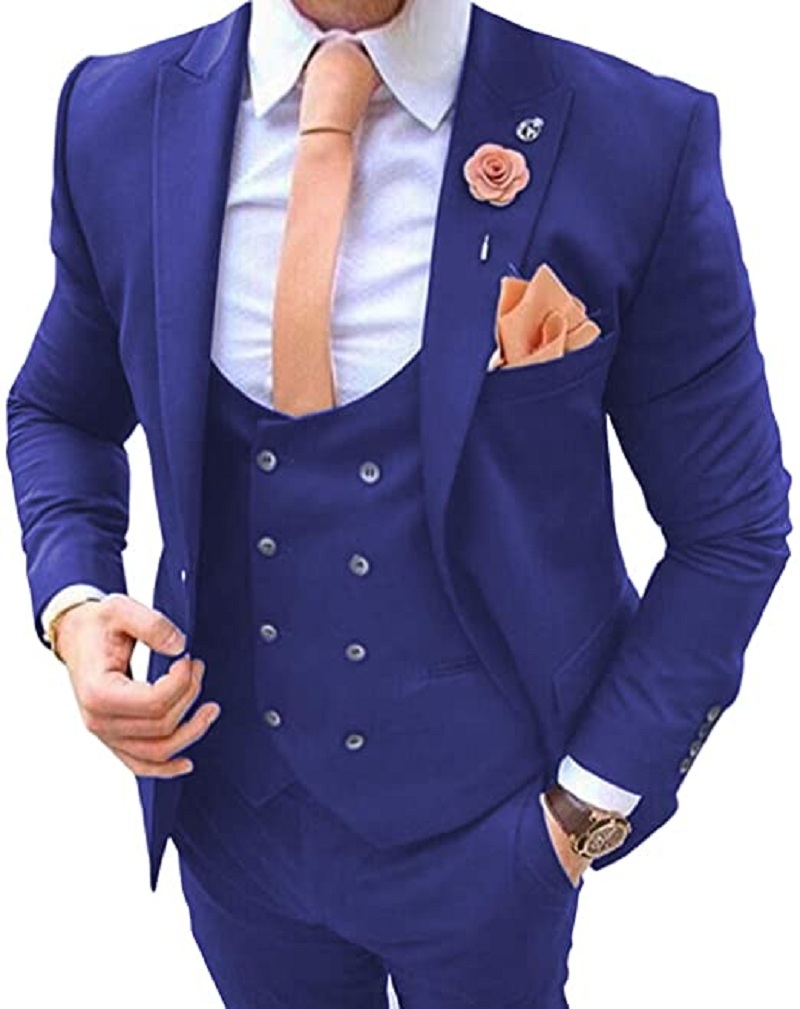 ชุดสูทผู้ชายสีน้ำเงินกรมท่า 3  - Men Formal Wear Jacket บทวิจารณ์และราคา