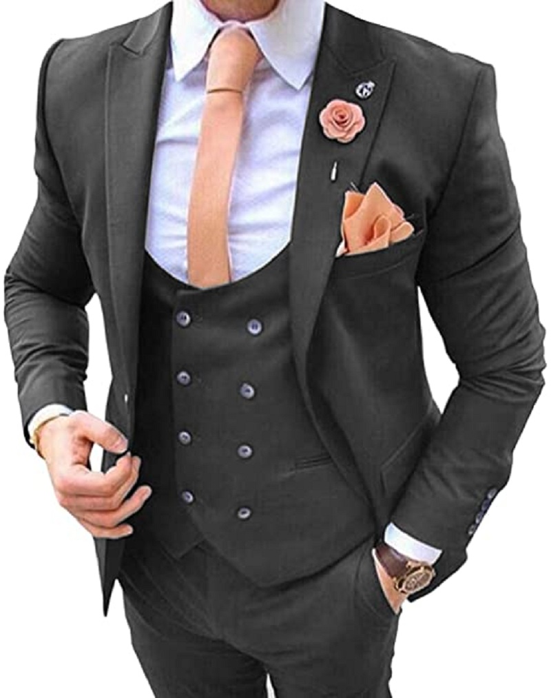 ชุดสูทผู้ชายสีน้ำเงินกรมท่า 3  - Men Formal Wear Jacket บทวิจารณ์และราคา