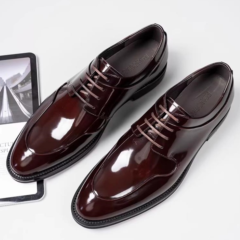 รองเท้าหนังวัวบุหนังแกะคุณภาพส - Men Formal Wear Top บทวิจารณ์และราคา