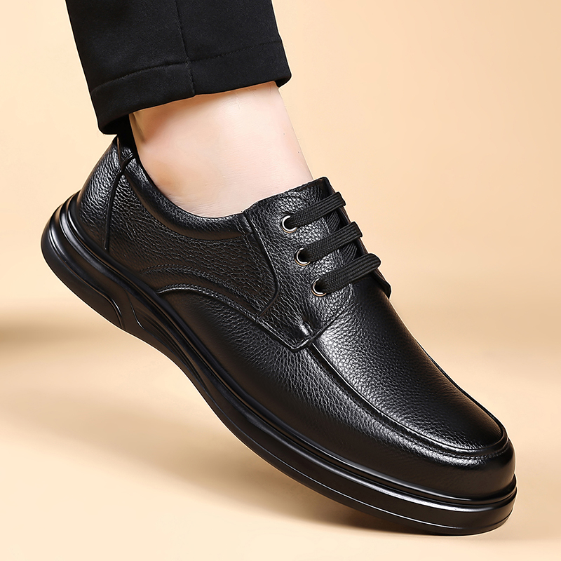 รองเท้าหนังผู้ชายแบบผูกเชือก ร - Formal Men Daily Wear Footwear บทวิจารณ์และราคา