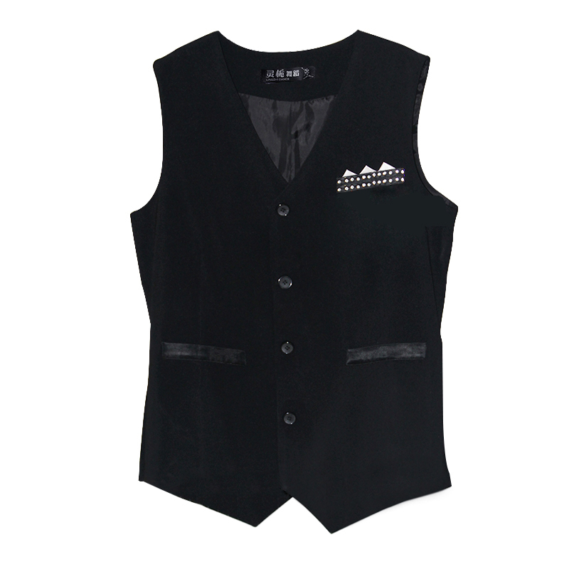 เสื้อกั๊กเต้นรำลาตินสีดำสำหรับ - Men'S Formal Wear Waistcoat บทวิจารณ์และราคา