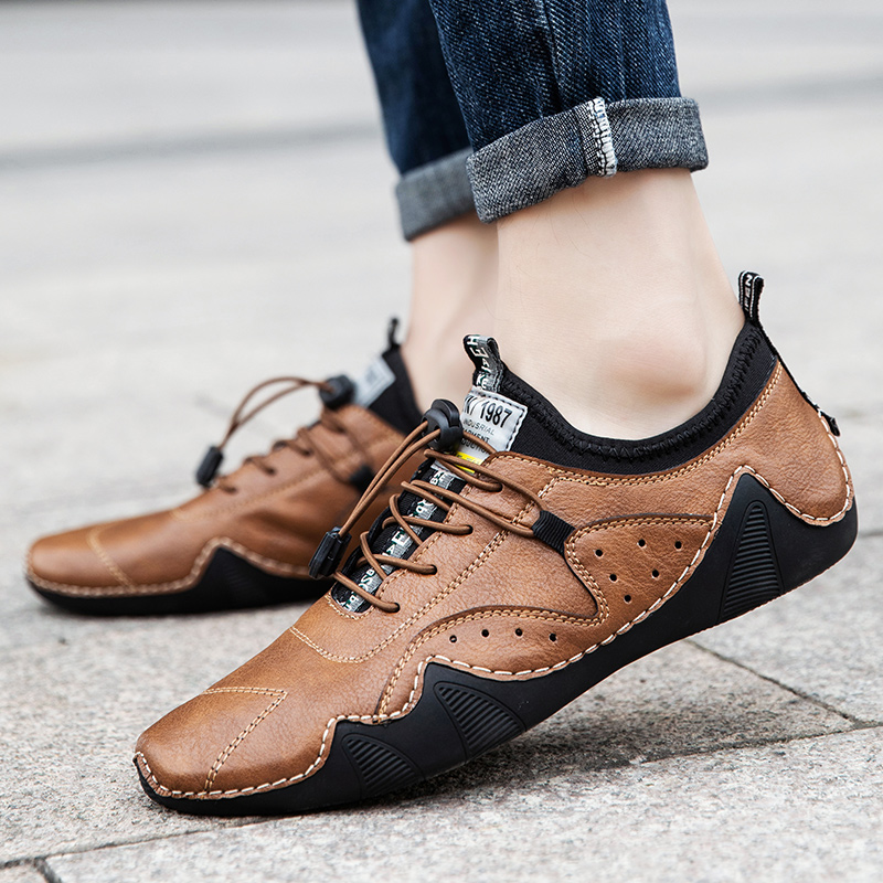 รองเท้าผ้าใบลำลองหนังสำหรับผู้ - Men Formal Wear Shoes บทวิจารณ์และราคา