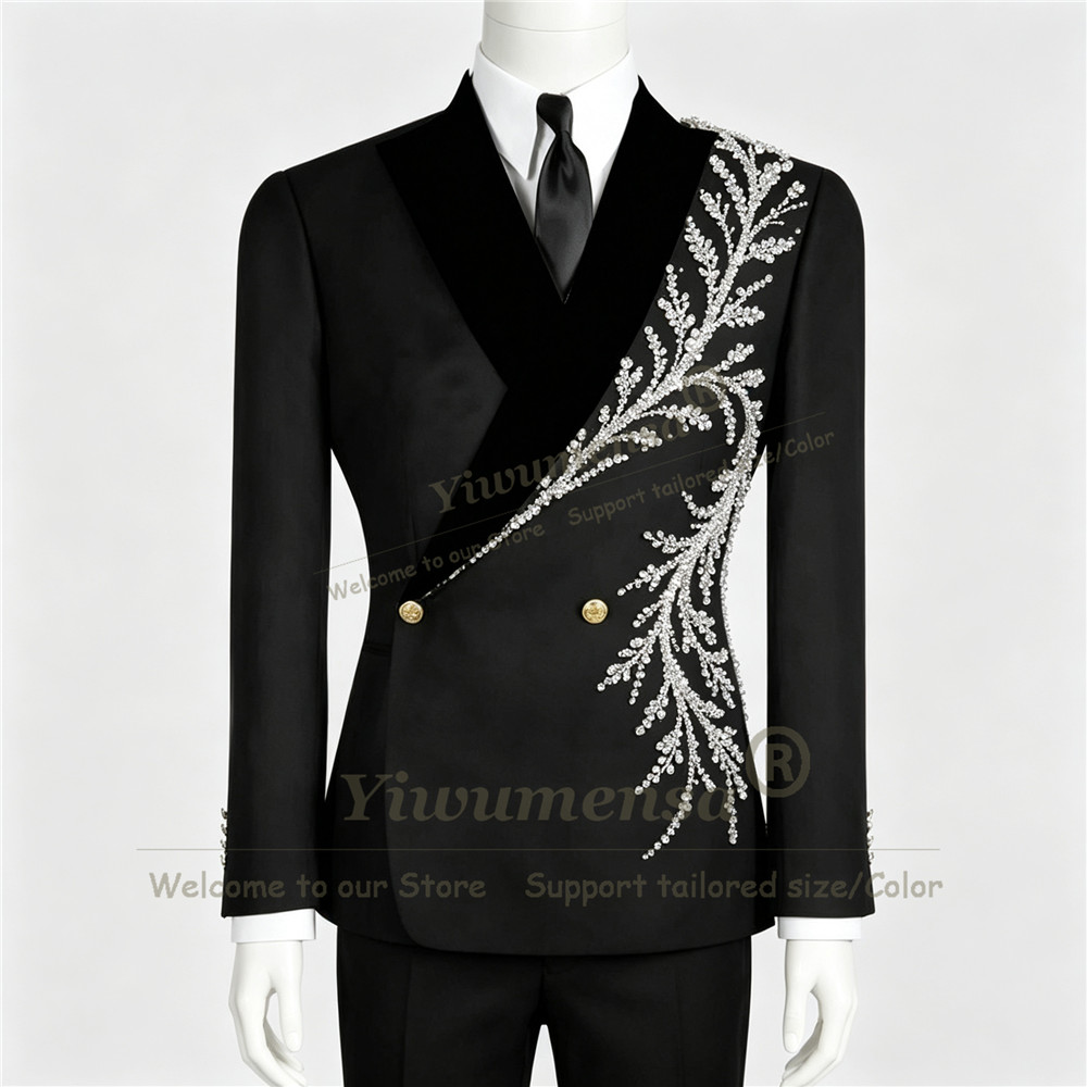 ชุดสูทประดับเพชรสุดพิเศษสำหรับ - Men Formal Wear Fashion บทวิจารณ์และราคา
