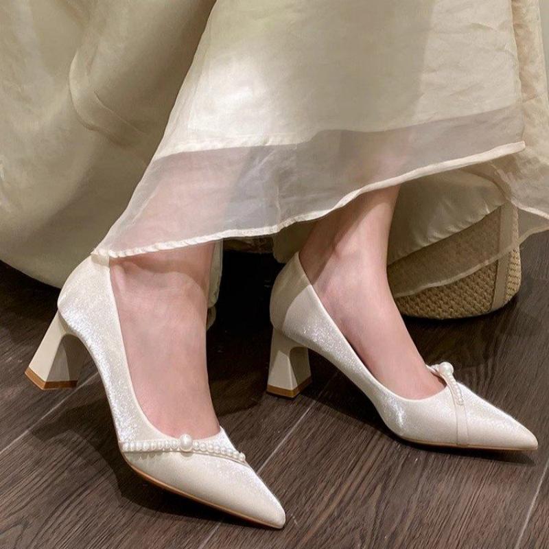 รองเท้าส้นตึกหัวแหลมประดับมุกส - Men Formal Wear Shoes บทวิจารณ์และราคา