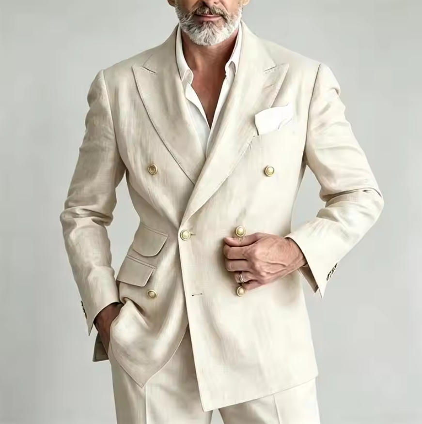 ชุดสูทผ้าลินินสำหรับผู้ชาย เสื - Men Formal Wear Jacket บทวิจารณ์และราคา