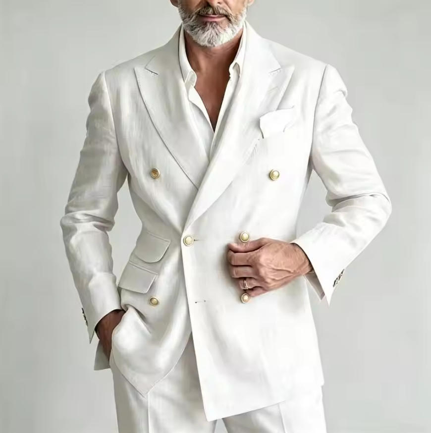 ชุดสูทผ้าลินินสำหรับผู้ชาย เสื - Men Formal Wear Jacket บทวิจารณ์และราคา