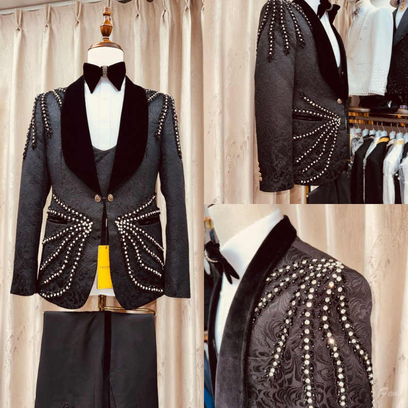 ชุดสูทผู้ชายประดับคริสตัลสวยงา - Men'S Formal Wear Waistcoat บทวิจารณ์และราคา