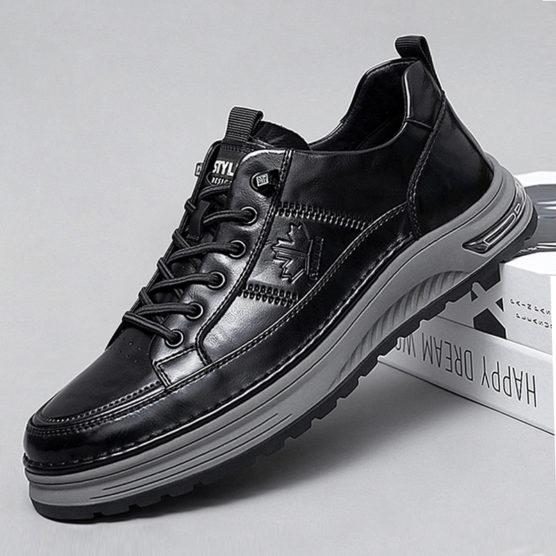 รองเท้าหนังแท้สุดหรูสำหรับผู้ช - Men Formal Wear Shoes บทวิจารณ์และราคา