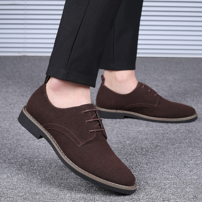 รองเท้าหนังกลับสีน้ำเงินกรมท่า - Formal Men Daily Wear Footwear บทวิจารณ์และราคา